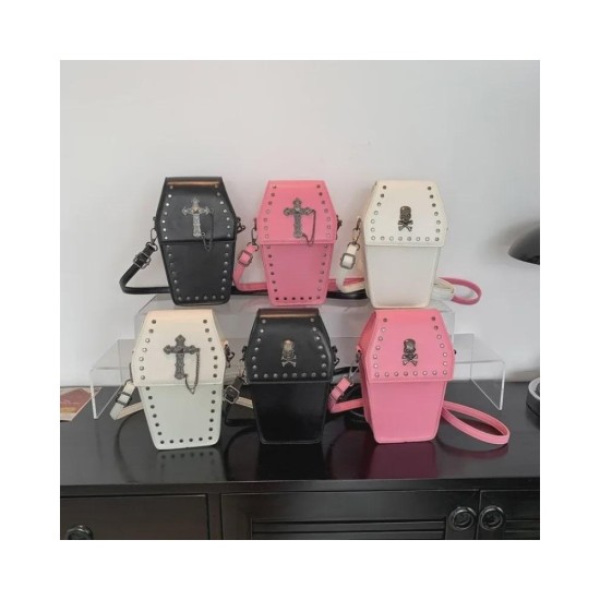 Gothic Studded Crossbody Bag | Vintage Mini Phone Purse for Women