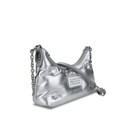 Luxury Quilted Nappa Leather Chain Shoulder Bag | Cloud Pillow Crescent Hobo Bag