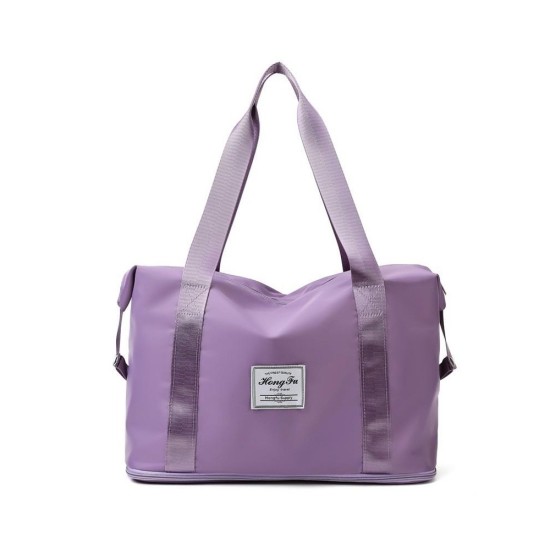 Travel Duffel Bag with Wet/Dry Separation, Foldable Sports Shoulder Bag, Waterproof Gym Bag for Men and Women, Carry-On