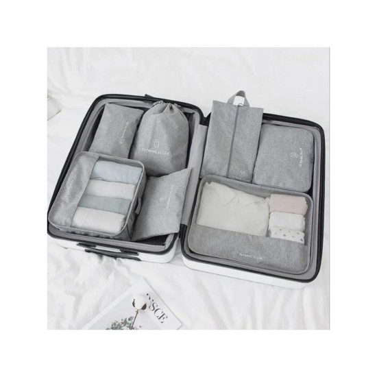 7-Piece Travel Organizer Set: Packing Cubes for Clothes, Underwear & Toiletries