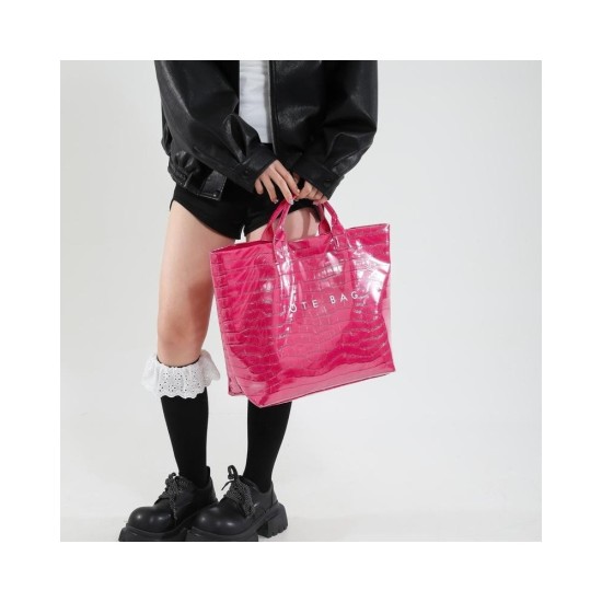 Stylish Jelly Tote Bag for Women - Waterproof Shoulder Handbag for Work & Commute