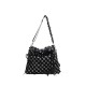 Large Capacity Canvas Tote Bag with Checkerboard Print, Casual Crossbody and Backpack in Two Styles