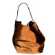 Genuine Leather Crossbody Bag Large Capacity Bucket Bag Vintage Suede Shoulder Purse