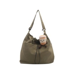Waterproof Nylon Drawstring Hobo Bag – Large Capacity Foldable Crossbody Tote for Travel & Daily Use