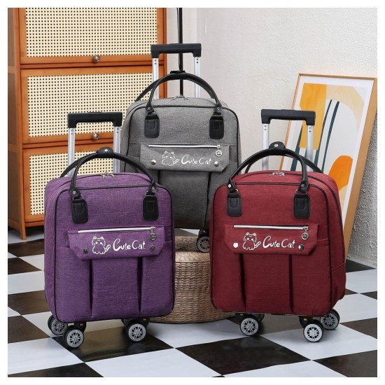 Rolling Wheel Travel Duffel Bag | Detachable Wheels, Backpack Straps, Foldable & Expandable Carry-On Luggage