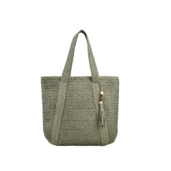 Woven Straw Tote Bag for Women - Large Boho Beach Bag with Single Shoulder Strap