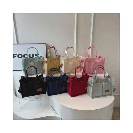 Stylish Canvas Tote Bag for Women - Large Capacity Shoulder Bag, Casual Crossbody & Work Commuter Handbag