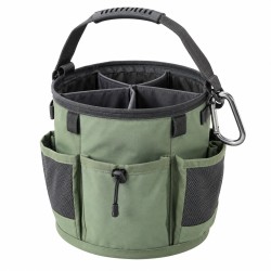Foldable Rock Climbing Storage Bag Durable Carabiner Hook Partitions Organizer Holder Hiking Gear